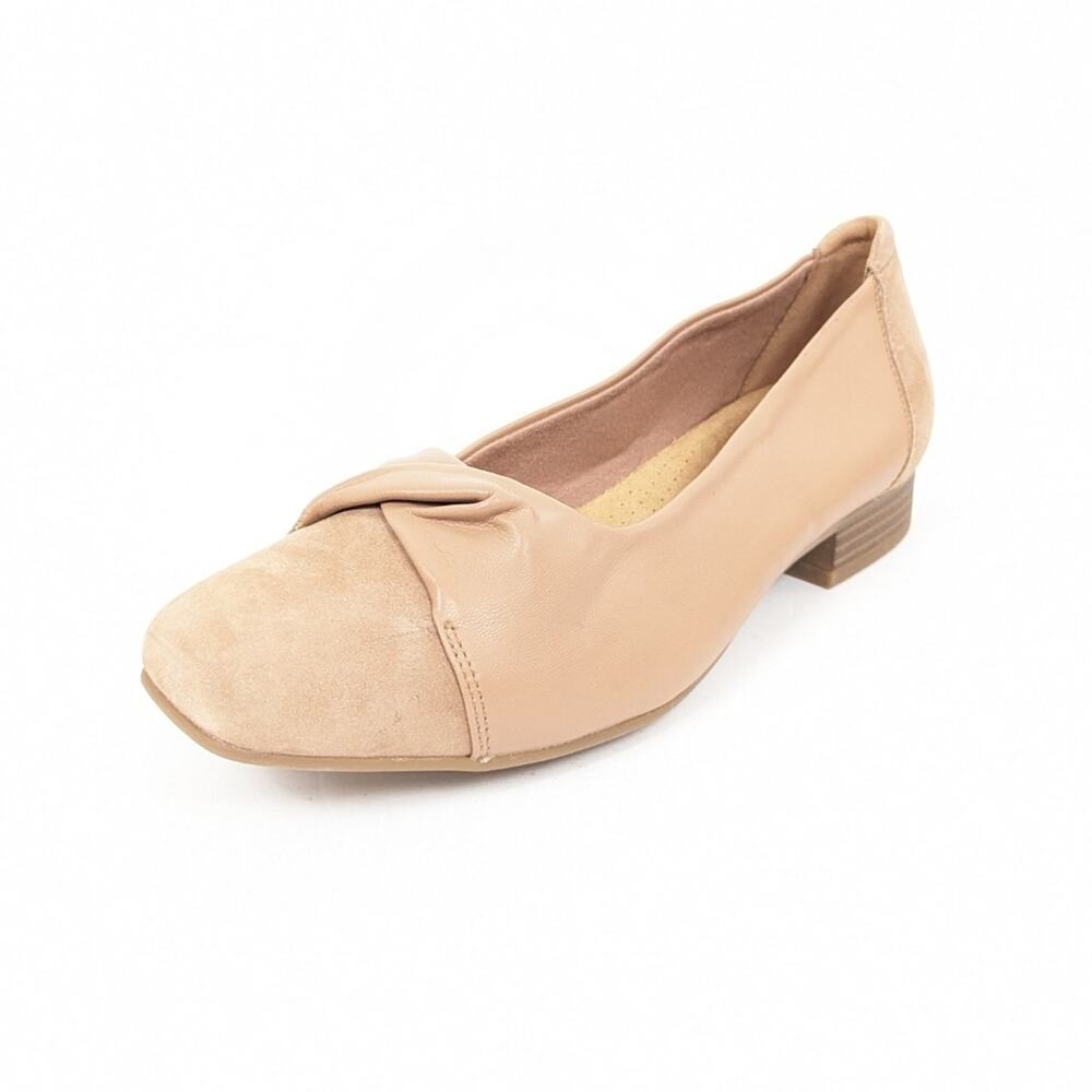 Clarks Tilmont Dalia Flats 8.5 Tan Suede Ballet Slip On Classic NWOT